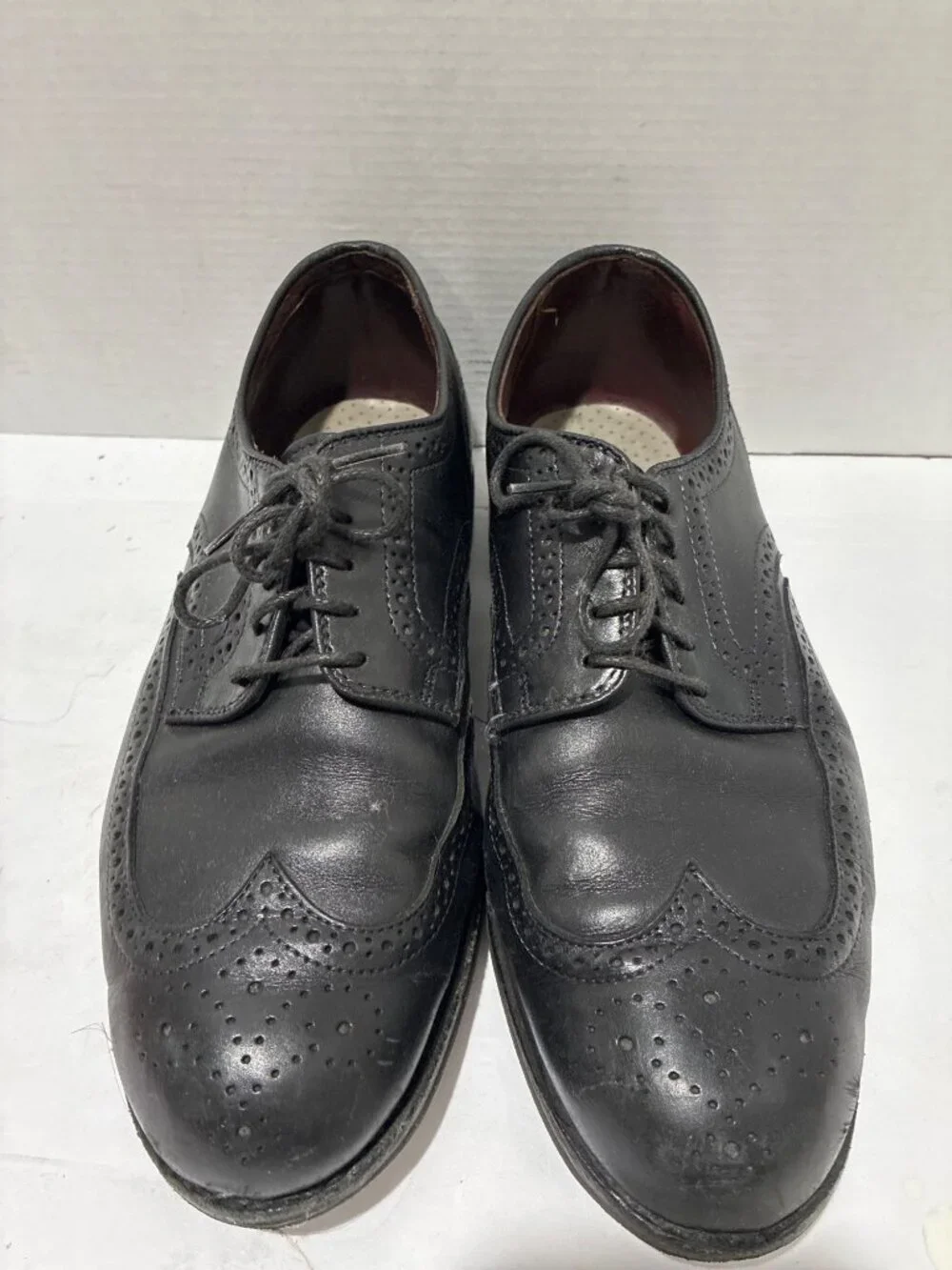 Allen Edmonds Road Warrior Men’s 9 Black Wing Tip Brogue Derby Dress Shoes